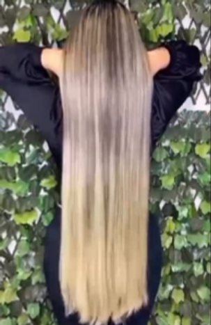 Mega hair loiro esfumado