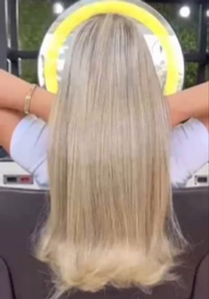Mega hair loiro manteiga